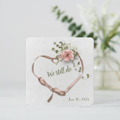 faire-part de mariage rose et lierre (Debout devant)