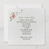 faire-part de mariage rose et lierre (Dos)