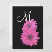 Faire-part de mariage rose et noir (Dos)