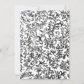 Faire-part de mariage rose et noir (Dos)