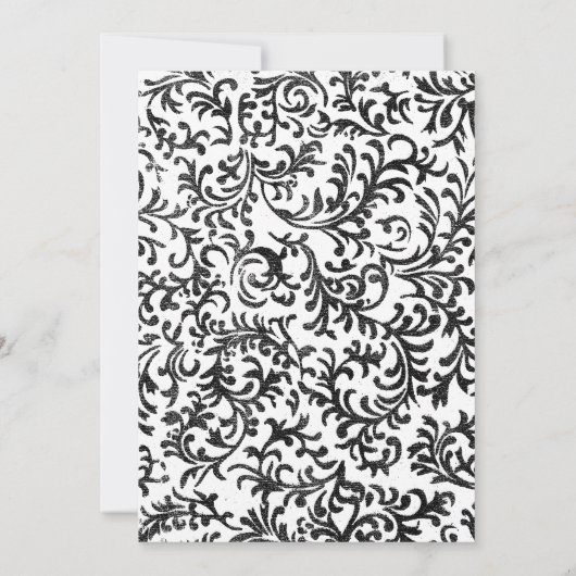 Faire-part de mariage rose et noir (Dos)