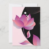 Faire-part de mariage rose et noir (Dos)