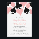Faire-part de mariage rose et noir de Las Vegas de<br><div class="desc">Perfectionnez pour un mariage de Vegas dans une petite chapelle outre de la bande,  tout que vous avez besoin est amour et un témoin ou deux ! �2birdstone 2013</div>