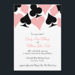 Faire-part de mariage rose et noir de Las Vegas de<br><div class="desc">Perfectionnez pour un mariage de Vegas dans une petite chapelle outre de la bande,  tout que vous avez besoin est amour et un témoin ou deux ! �2birdstone 2013</div>