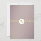 Faire-part de mariage rose et or (Dos)