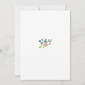 Faire-part de mariage rose et rose blanche (Dos)