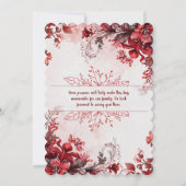 Faire-part de mariage rose et rouge (Dos)