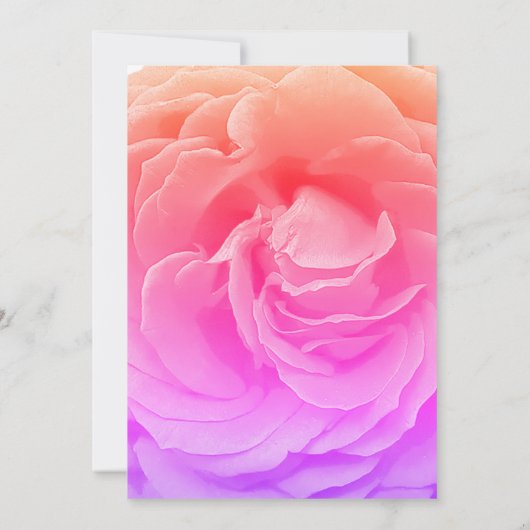 Faire-part de mariage Rose Fleurs (Dos)