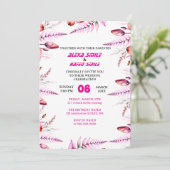 Faire-part de mariage Rose florale : Rose blush (Debout devant)