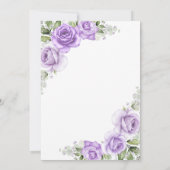 Faire-part de mariage Rose Foncé Clair Bordure Flo (Dos)