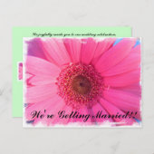 Faire-part de mariage rose Gerber Daisy (Devant / Derrière)