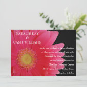 Faire-part de mariage rose Gerbera Daisy (Debout devant)