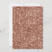 Faire-part de mariage Rose Gold Arched Glitter (Dos)