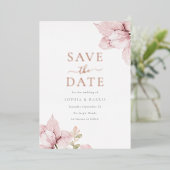 Faire-part de mariage rose gold Blush (Debout devant)