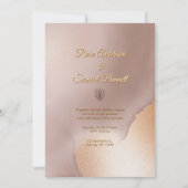 Faire-part de mariage rose Gold Chic (Devant)