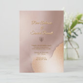 Faire-part de mariage rose Gold Chic (Debout devant)