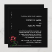 Faire-part de mariage Rose gothique Barbed (Devant / Derrière)