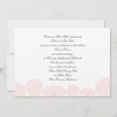 Faire-part de mariage rose gris (Devant)