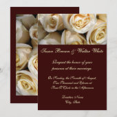 Faire-part de mariage Rose ivoire (Devant / Derrière)