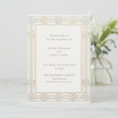 Faire-part de mariage Rose Ivory Gold (Debout devant)