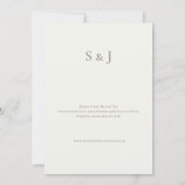 Faire-part de mariage Rose Ivory Gold (Dos)