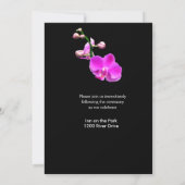 Faire-part de mariage rose lumineux d'orchidée (Dos)