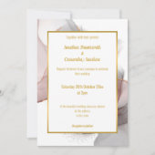 FAIRE-PART DE MARIAGE ROSE LUXE FLOTTANT (Devant)