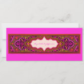 Faire-part de mariage rose marocain (Devant)