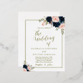 Faire-part de mariage Rose Nature (Recto/Verso)