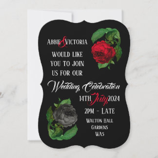 Faire-part de mariage Rose noir