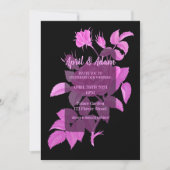 Faire-part de mariage Rose noir et rose chaud (Devant)