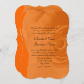 Faire-part de mariage Rose orange (Devant / Derrière)