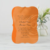 Faire-part de mariage Rose orange (Debout devant)