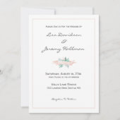 Faire-part de mariage rose pâle (Devant)