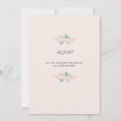 Faire-part de mariage rose pâle (Dos)