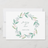 Faire-part de mariage rose pâle (Dos)