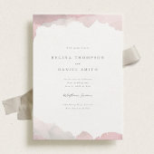 Faire-part de mariage rose pâle de Debonair