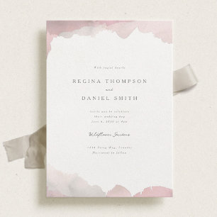 Faire-part de mariage rose pâle de Debonair