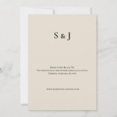 Faire-part de mariage Rose pastel rosé (Dos)