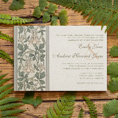 Faire-part de mariage rose Peachy Art nouveau