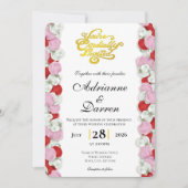 Faire-part de mariage Rose Petal 4 avec Lettres Do (Devant)
