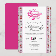 Faire-part de mariage Rose Petal Wedding Invite 2