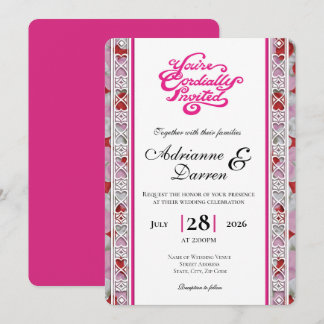 Faire-part de mariage Rose Petal Wedding Invite 2