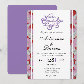 Faire-part de mariage Rose Petal Wedding Invite 3