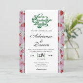 Faire-part de mariage Rose Petal Wedding Invite 3  (Debout devant)