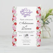 Faire-part de mariage Rose Petal Wedding Invite 4 (Debout devant)