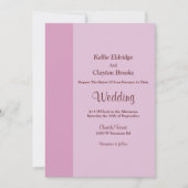 Faire-part de mariage rose poudré (Devant)