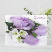 Faire-part de mariage Rose pourpre (Debout devant)