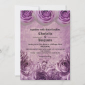 Faire-part de mariage Rose pourpre gothique (Devant)