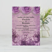 Faire-part de mariage Rose pourpre gothique (Debout devant)